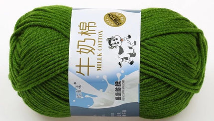 Five-Strand Milk Cotton Wool Ball Wholesale Medium Thick Thread Crochet Doll Shoes Scarf Handmade DIY Knitting Material Package