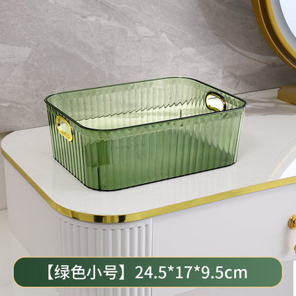 Light Luxury Desktop Storage Box Household Transparent Cosmetic Storage Box Bedroom Storage Box Storage Basket Storage Rack