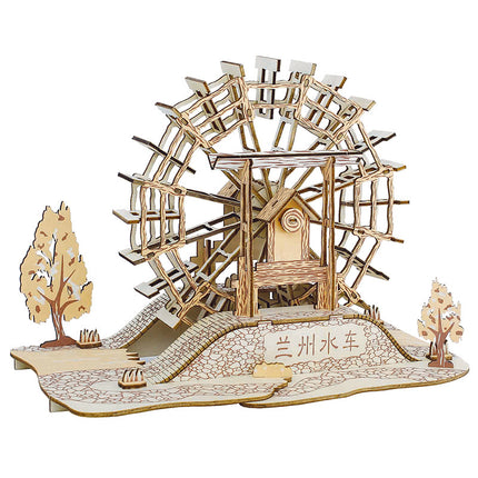 Wooden 3d 3d puzzle assembled building model youth diy style cottage educational toy small Western House