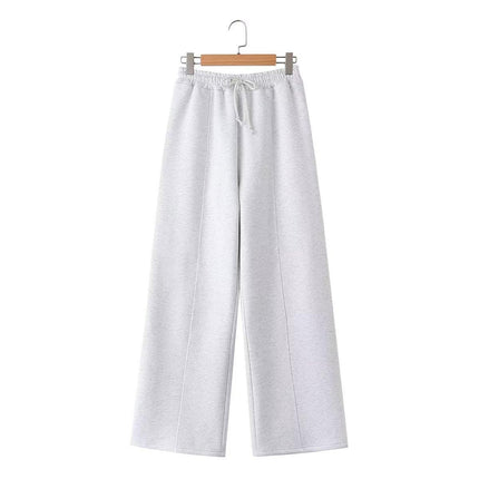 Zipper Bomber Jacket Coat Sweatshirt 3399802 Loose High Waist Fleece Pants 319980 Set Cotton