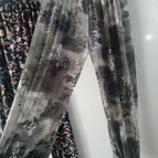 Ice and Snow Silk Lantern Trousers Landscape Painting Flower Pattern / Suitable for 45.00kg -90.00kg