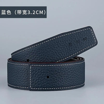 Guangzhou belt manufacturers spot wholesale headless layer cowhide smooth buckle leather pure cowhide pants belt does not take the lead
