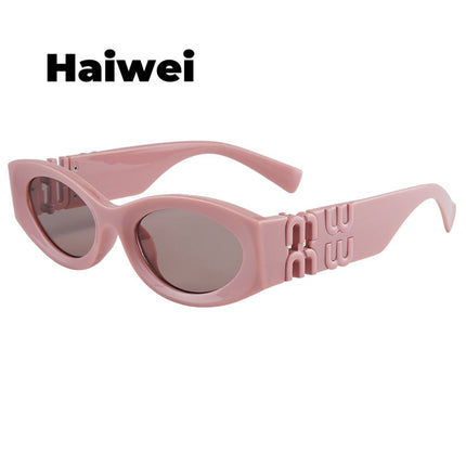Cross-Border Popular Miuji Letter Cat-Eye Sunglasses Ky2 Sexy Female European and American Style High-End Retro Fashion Sunglasses