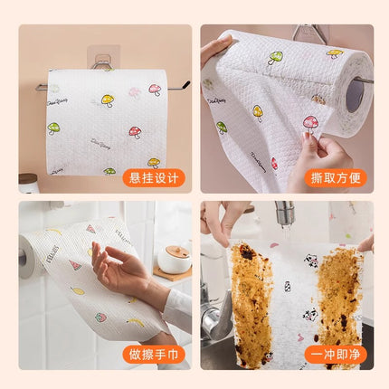 Lazy Rag Kitchen Wet and Dry Washable Reusable Paper Household Cleaning Disposable Dishwashing Cloth Absorbent