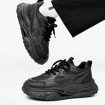 New Spring Dad Shoes Versatile Men's Casual Running Sneakers Breathable Lightweight Thick-Soled Height-Increasing Trendy Shoes