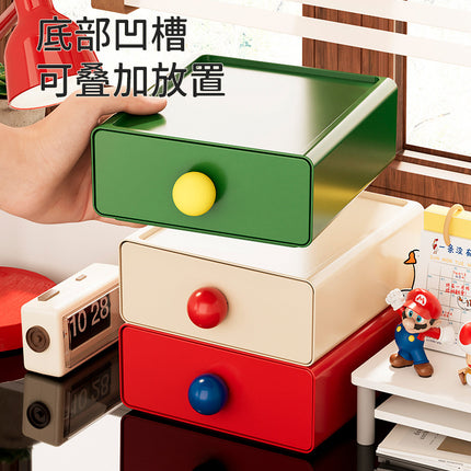 DZ1080 plastic with drawer dopamine desktop cosmetics storage box office sundries desk finishing rack