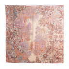 Fhz25-90013-2 handmade roll-double-sided towel light orange flower / 132*132cm