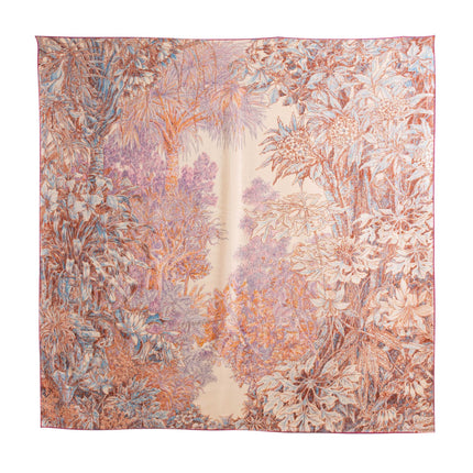 New Style Women's Silk Wool Scarf, Retro Printed Square Scarf, Sun Protection and Warm Neck Scarf, Dual-Use Decorative Scarf