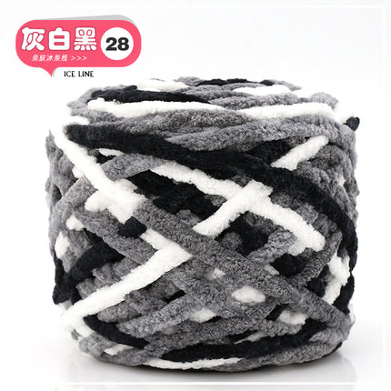 Ice thread soft coarse wool handmade diy knitted scarf wool ball crochet hook slippers men's and women's self-woven material