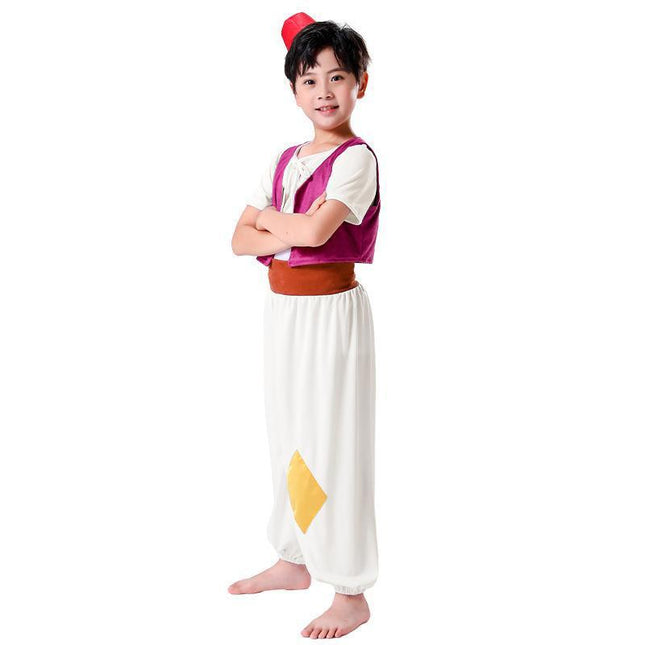Foreign Trade European and American Amazon Halloween Cos Costume Aladdin's Magic Lamp Prince Kidsren's Role-Playing Costume Children's Day