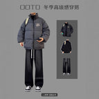 Ybr cotton coat gray + turtleneck black sweater + k50 black jeans / S (original high quality)