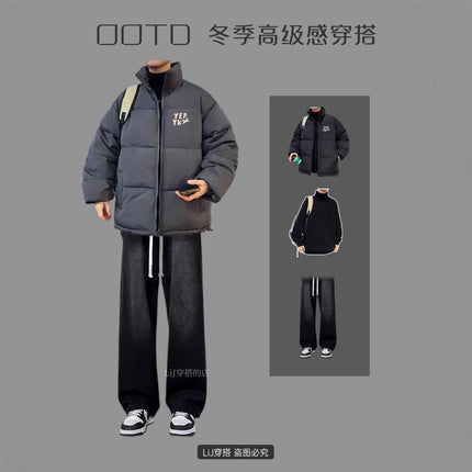 Little Sweet Potato Autumn and Winter Boys Cotton-padded Jacket Wear Sweatshirt suit Fashion Casual Two-piece Set Three-piece suit