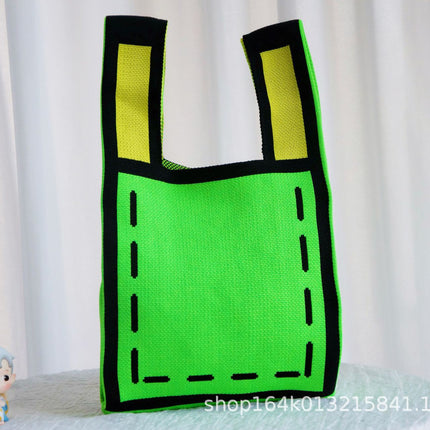 Knitted Bag Souvenir Gift Bag Kindergarten Kidsren Baby Full Moon Birthday Gift Cartoon Gift Bag Gift
