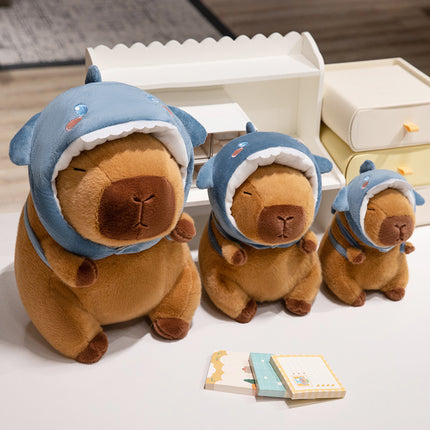 Cross-Border] Capybara Capibala Doll with Headgear Animal Backpack Plush Toy Girl Doll Rag Doll