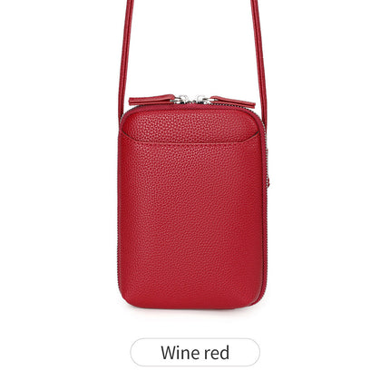 Summer Fashion Simple Women's Crossbody Bag Vertical Versatile Solid Color Mini Mobile Phone Bag Niche Design Shoulder Bag