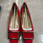 Red patent leather (flat bottom) / 38