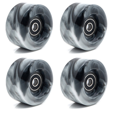 Double-row roller skates PU high elastic shock absorption mixed color wheel four-wheel skates non-luminous wheel roller skate universal wheel