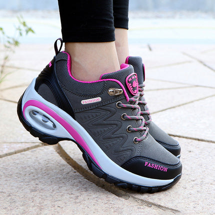 Outdoor Air-Cushion Shoes, Running and Hiking Shoes, Heightening Soft-Soled Shock-Absorbing Mom's Shoes, Sports Versatile Thick-Soled Casual Shoes, Women's Shoes