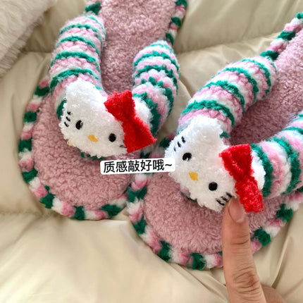 2026 New Women's Slippers, Autumn New Arrivals, Soft-Soled Non-Slip Plush Flip-Flops, Cute Cartoon Style for Dormitory and Home Use