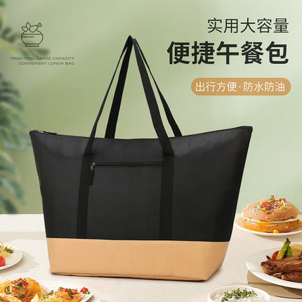 Cross-Border Wholesale of Large-Capacity Oxford Cloth Insulated Bags for Carrying Lunch Boxes to Work, Outdoor Ice Packs, and Portable Bags