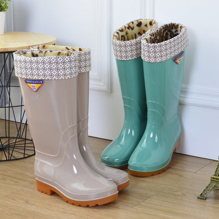 Shenshen Rain Boots for Women, Non-Slip, Waterproof, High-Top, Cotton-Padded, Warm, Suitable for All Seasons, Lightweight, Non-Slip Rubber Shoes
