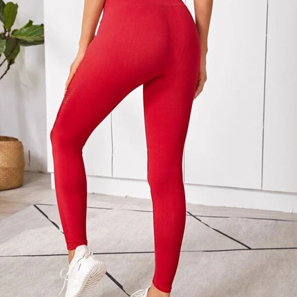 Amazon Cross-Border Yoga Casual Running Fitness Nine-Point Pants for Women Breathable Diamond Pattern Mesh Sports Leggings