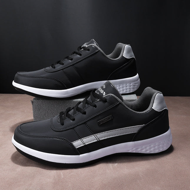 Men's 2024 New Autumn sneaker Casual Sneakers Leather Waterproof Fashion All-match Trendy Shoes Cross-border plus size