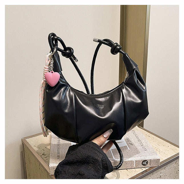 Casual Commuting Dumpling Bag Women's 2025 Summer New Trendy Fashion Shoulder Bag Pleated Relaxed Crossbody Bag