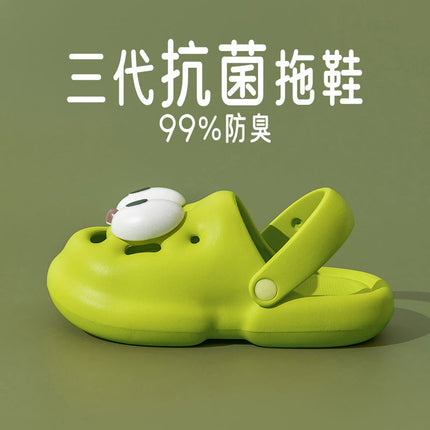 Summer explosion three-dimensional creative cute eyes dog sandals non-slip wear-resistant EVA home outdoor two-wear sandals