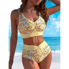 Yellow floral pure desire bikini / S