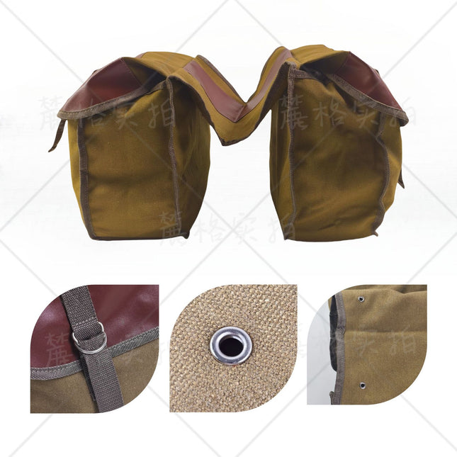Y Cross-Border Weighted Cycling Bag, Old Model Bicycle Rear Pannier Bag, Mountain Bike Motorcycle Equipment Bag, Durable Canvas