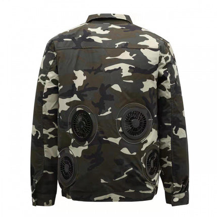 Summer Air Conditioning Clothing Cooling with Four Fans Clothing Outdoor High Temperature Heat Prevention Charging Refrigeration Electric Welding Labor Protection Work Clothes