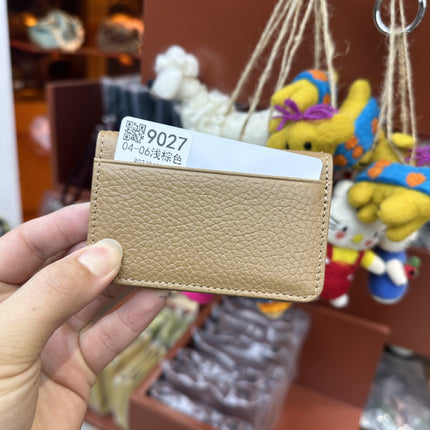 Cross-Border Foreign Trade New Genuine Leather Multi-Ring Binder Mirror Window Small Card Holder First Layer Cowhide Card Bag Document Storage Card Album Card Holder