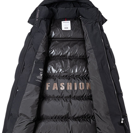 High-end New Black Gold Very Cold High-filled Down Jacket Men's Long Thickened Winter Thickened Warm Cold-proof Down Jacket