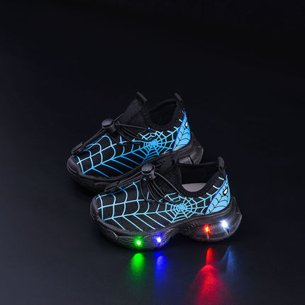2025 Spring and Autumn New Children's sneaker LED Luminous Shoes 1-6 Years Old Boys' Comfortable Soft Sole Slip-on Running Shoes