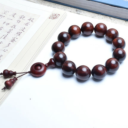 Venus Old Material Zambia Lobular Red Sandalwood Handheld Chain High Oil Mimi Buddha Bead String New Chinese Style Ornament for Men and Women