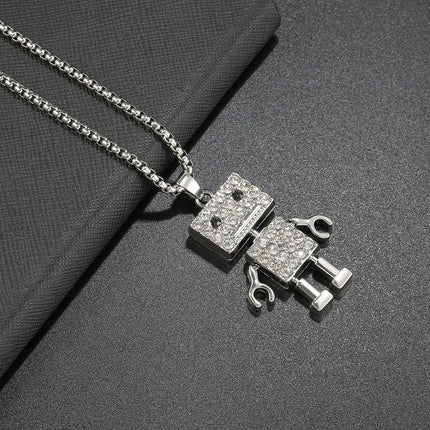 Summer Hip Hop Necklace Smiley Robot Perfumery Bottle Didi Trendy Street Dance Sweater Chain Fashion Personalized Jewelry