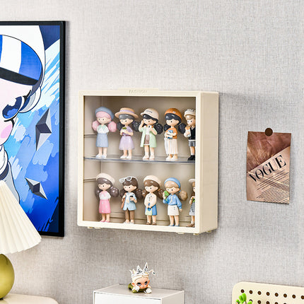Layered hand-held animation game peripheral display stand dustproof magnetic wall hanging high-definition tide play blind box storage box