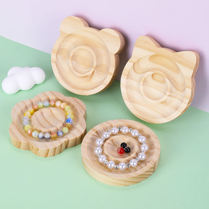 Solid Wood Bead Tray, Jewelry Bracelet Display Tray, Jewelry Design Tray, DIY Beading Tools, Bracelet Storage Tray