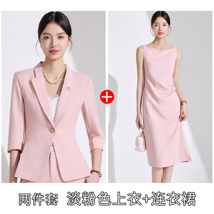Business Dress suit Women 2025 New Spring and Summer Small Suit Jacket Dress Temperament Work Clothes Suit Skirt dress