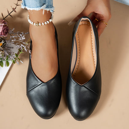 Mom's Shoes, Shallow Mouth Single Shoes, Soft Sole Flat Women's Shoes, Soft Leather, 2025 Slip-On Casual Style, Early Spring 2026 Casual Style