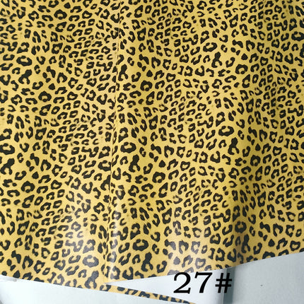 Pu Leopard Print Leather Fabric Anime DIY Imitation Cotton Velvet Base Printed Crafts Home Furniture Artificial Leather Bags