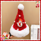 Christmas nail pearl hat clip-christmas snowman style