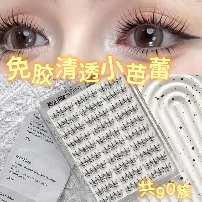 Yingmeijia Eyelashes Glue-Free Ten Rows of Clear Eyelashes Small Ballet Mother's Natural Artificial Segmented Novice Lazy New Product