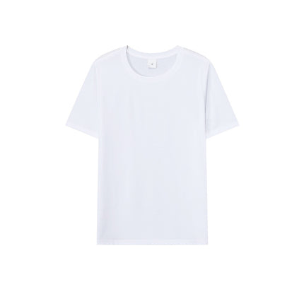 Loose-Fitting | 50-Count Double Yarn T-Shirt Ice Silk Cotton Round Neck Short-Sleeve T-Shirt Moisture-Wicking Business Casual Half-Sleeve for Men