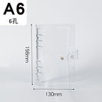 A6 white clip white buckle pvc binder