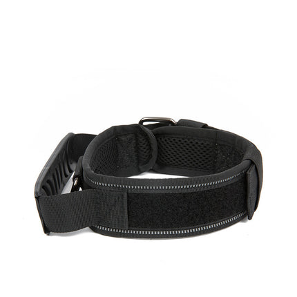Cross-Border Heavy-Duty Nylon Dog Collar for Medium and Large Dogs, Tactical Training Leash Collar, Anti-Strangling Pet Collar