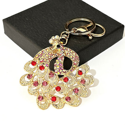 [Clearance specials] Cross-border European and American alloy diamond-encrusted cute animal keychain car pendant bag pendant