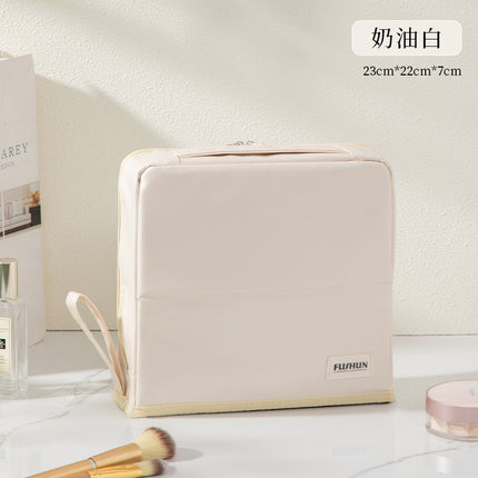 Standing Makeup Bag for Women, Simple and Portable, Large Capacity, Multi-Functional Travel Cosmetics Brush Storage Bag