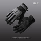 Macaron color block - men's full finger black grey / Small